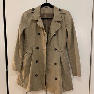 Small H&M Beige Cotton Short Raincoat